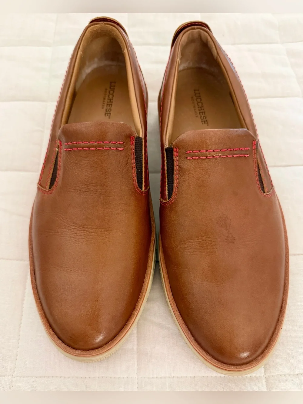 Lucchese Women’s Brown Leather “after ride” slip on loafers -11